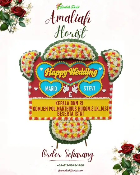 Papan Bunga Pernikahan Wita Ponda